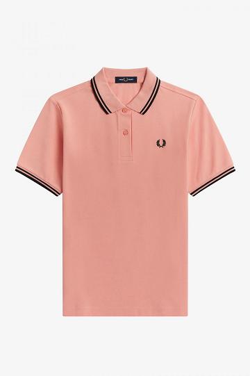 Koszulki Polo Fred Perry G3600 Damskie Różowe Koralowe | PL 1969HAPK